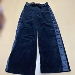 ジーユー×アンダーカバー　サテンリボン　コーデュロイ　ワイドパンツ　　M