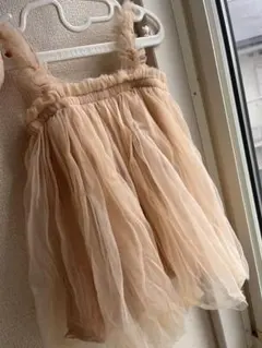 ベージュ チュール ベビードレス 70cm 80cm