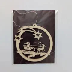 クリスマス 木製 オーナメント サンタとトナカイ