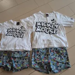 ミッキーマウス Tシャツとミッキーデニムパンツ100センチと130センチ