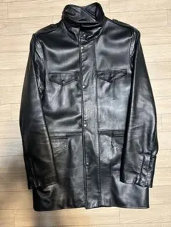 ホースレザーコート　日本製　ririジップ