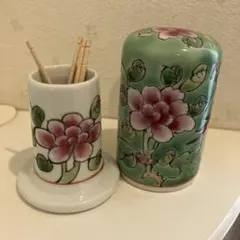 【専用】プラナカン食器カムチェンシンガポール ピンク大、イエロ大、ブルー小　3点 専用】プラナカン食器カムチェンシンガポール ピンク大、イエロ