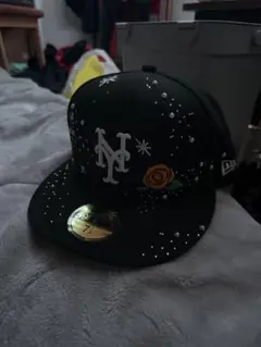 New Era ブラック ベースボールキャップ 7 1/4