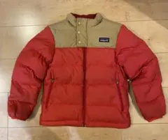 patagonia ビビーダウンジャケット 赤/ベージュ