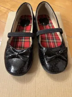 【美品✨】黒いリボン付きバレエシューズ