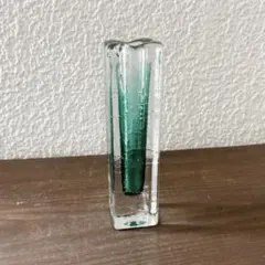 ドイツ ヴィンテージガラス フラワーベース 花瓶ミッドセンチュリーモダンデザイン