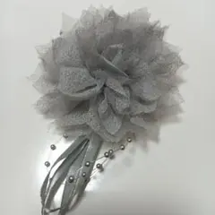 【SALE】シルバー 花モチーフ コサージュ