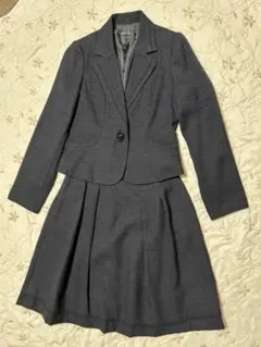 フォーマル　ツイード素材スーツ　黒　9号 処分特価