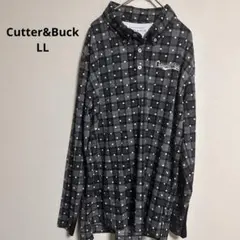 Cutter&Buck 長袖ポロシャツ 水玉&チェック　LL