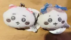 【新品2つ】ちいかわ マスコットミラー リボン ハチワレ　ピンク　水色