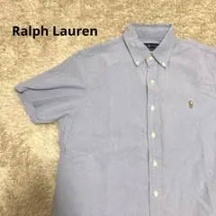 Ralph Lauren ラルフローレン　半袖シャツ　刺繍ロゴ　M ライトブルー