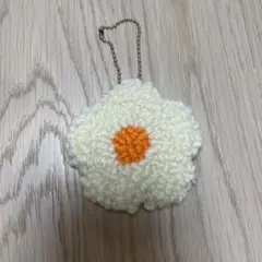 [ハンドメイド] パンチニードル お花モチーフ キーホルダー（7cm×7cm）
