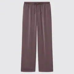 UNIQLO サテンドレープストレートパンツ 3XL パープル