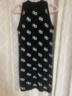 【美品】GYDA ジェイダ GG総柄 ニットワンピース F 黒