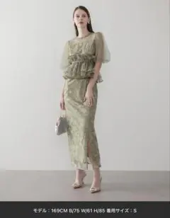 美品＊Leja 3WAYチュールラッフルフラワースパンコールIライン