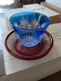 HOYA CRYSTALタンブラー5個セット　茶托つき