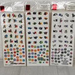 ★希少★ 2000年代 ミッキーマウス 他 アルファベットシール 3シートセット