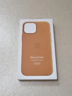 【純正】新品 iPhone 13 mini レザーケース ゴールデンブラウン