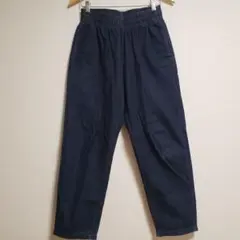 【美品・送料込】GU デニムシェフパンツ 濃紺 ブルー S ジーンズ ワイド