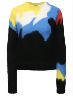 LOEWE ロエベ レアミックスカラー 胸ロゴニット M マルチカラーニット LOEWE ロエベ レアミックスカラー 胸ロゴニット M マルチカラーニット