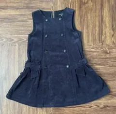 べべ　BeBe ジャンパースカート　コーディロイ　リボン　ポケット付き　120