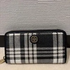 Tory Burch チェック柄 長財布