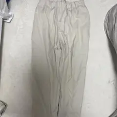 GUベージュ ゴムウエスト スラックス