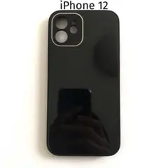 iPhone 12 ケース ブラック 黒 スマホケース シンプル