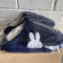 【新品】 ミッフィー　Miffy ボアルームシューズ　スリッパ　ネイビー24ｃｍ