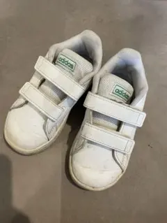 【週末発送】 adidas キッズシューズ ホワイト ベルクロ