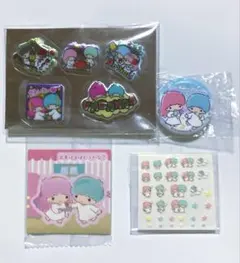 リトルツインスターズ　キキララ　ぷっくりシール　ネイルステッカー他　シールセット