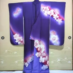 振袖 紫ぼかし花姿 大振袖 - メルカリ