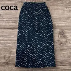 coca✳︎人気商品✳︎ドット柄 プリーツスカートブラックのサムネイル