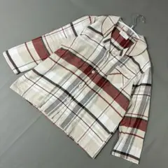 NARUE❣️チェック 長袖 パジャマ 綿✨️M~L✨️のサムネイル