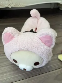 ティッシュもってるコリラックマいちご ぬいぐるみ ケース ボックス