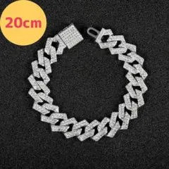 マイアミキューバン チェーンブレスレット 20cm ブリンブリン 喜平 シルバー
