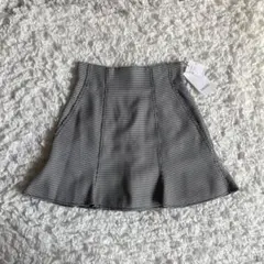【新品】SNIDEL sustainableヘムフレアミニスカショーパン　千鳥柄