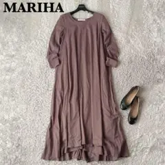 MARIHA マリハ コットンノースリーブストライプフレアワンピース 春夏 