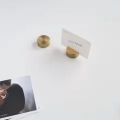 真鍮製カードホルダー　ラウンド型　結婚式席札