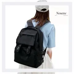 大容量！シンプル！ブラック【リュック】オックスフォード生地　学生　マザーズバック