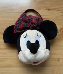 ミニーマウス お顔 ぬいぐるみポーチ　バッグ