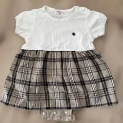 POLO Baby ロンパース チェック柄 ワンピース風　80センチのサムネイル