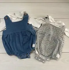 conocoのロンパース　襟付き白のインナー4点セットです。