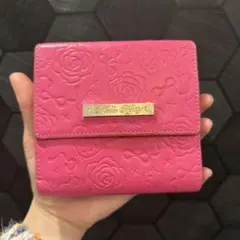 Hello Kitty × 濱野 牛革　ピンク 三つ折り財布