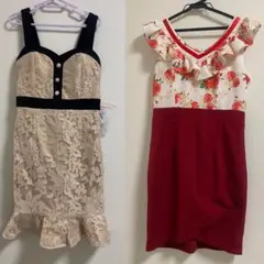 キャバドレス　ミニワンピース　2点セット