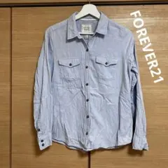 FOREVER21 長袖シャツ ライトブルー