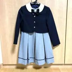 CHOPIN deux フォーマルセット、白襟濃紺ブレザー・ワンピース