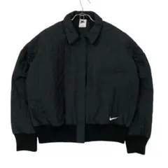 美品 NIKE キルティングブルゾン レディースM ブラック