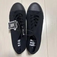 ブラック キャンバス ローカットスニーカー Lサイズ 新品 未使用 タグ付き