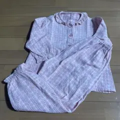 ピンク チェック柄 パジャマ 100cm~